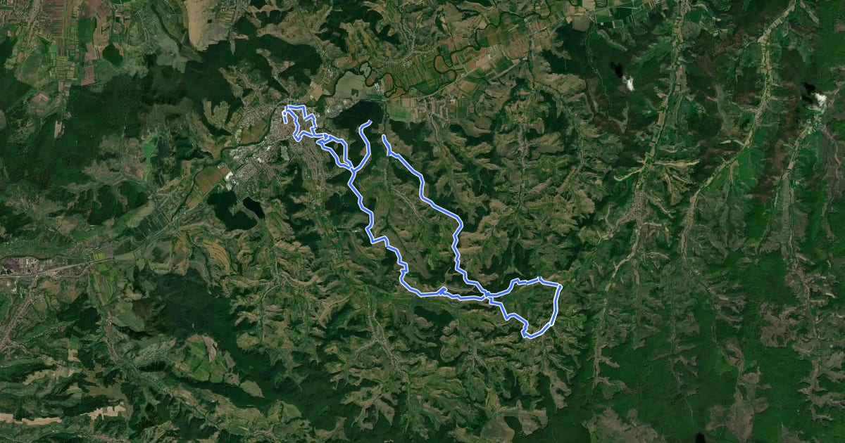 Маршрут Medias Bike Marathon 45km на спутниковом снимке