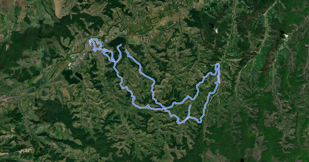 Маршрут Medias Bike Marathon 60km на спутниковом снимке