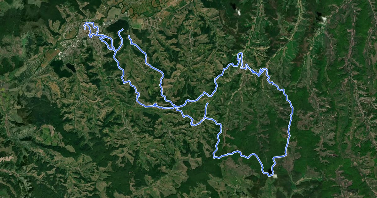 Маршрут Medias Bike Marathon 80km на спутниковом снимке