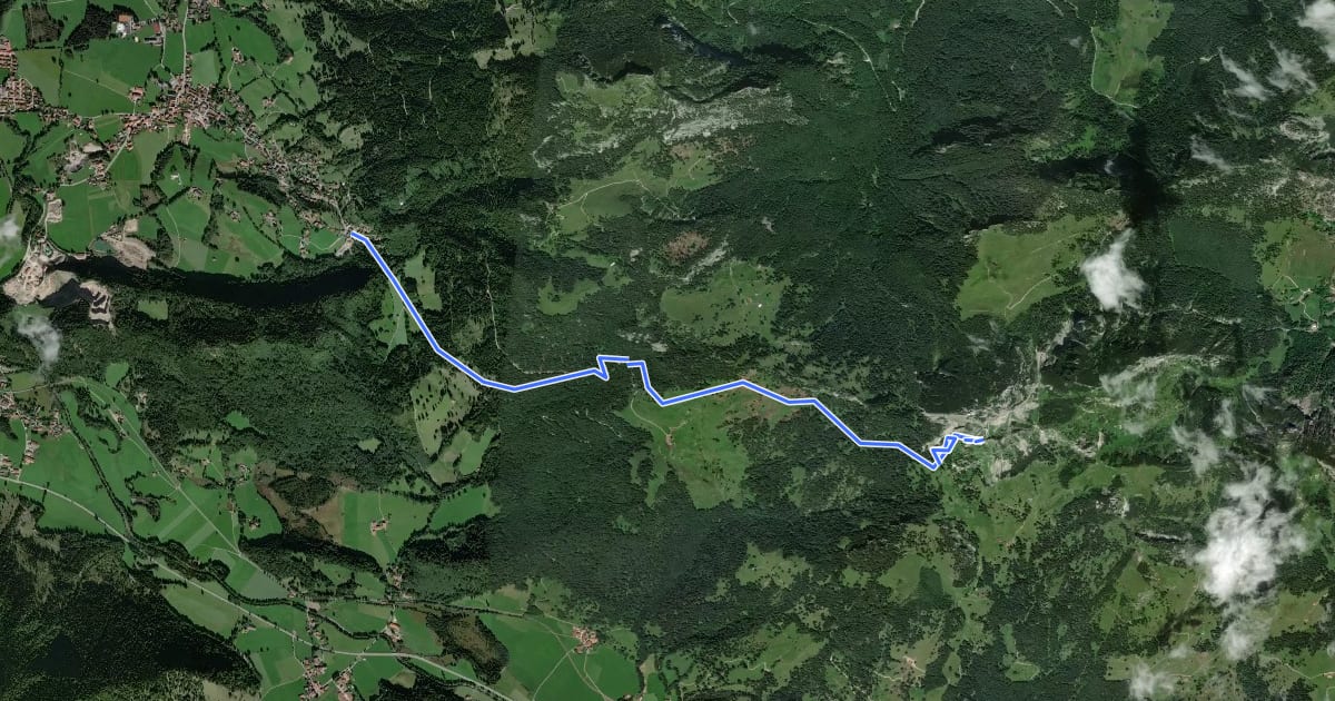 Маршрут Meditationsbergweg на спутниковом снимке