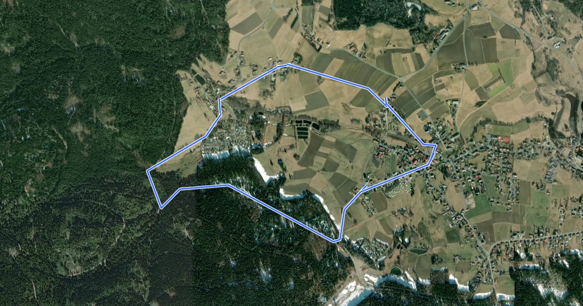 Маршрут Mehlmeisel Rundwanderweg "Echowaldweg" на спутниковом снимке