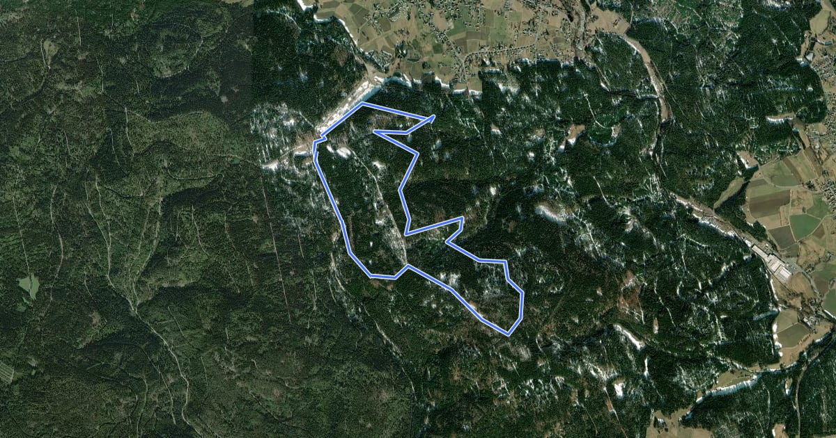 Маршрут Mehlmeisel Rundwanderweg Marterlweg на спутниковом снимке