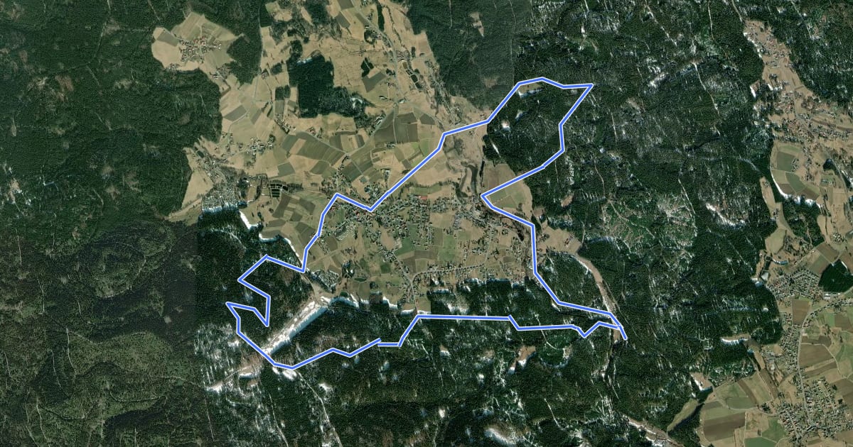 Маршрут Mehlmeisel Rundwanderweg Naturerlebnisweg на спутниковом снимке