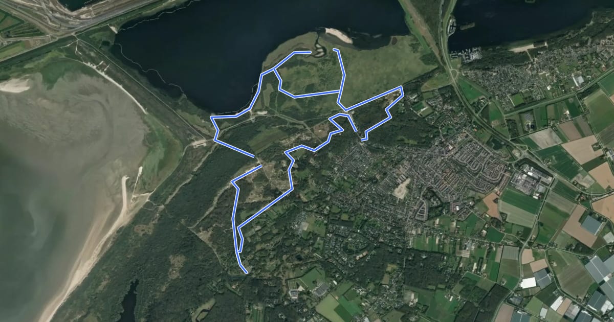 Маршрут Meidoornroute на спутниковом снимке