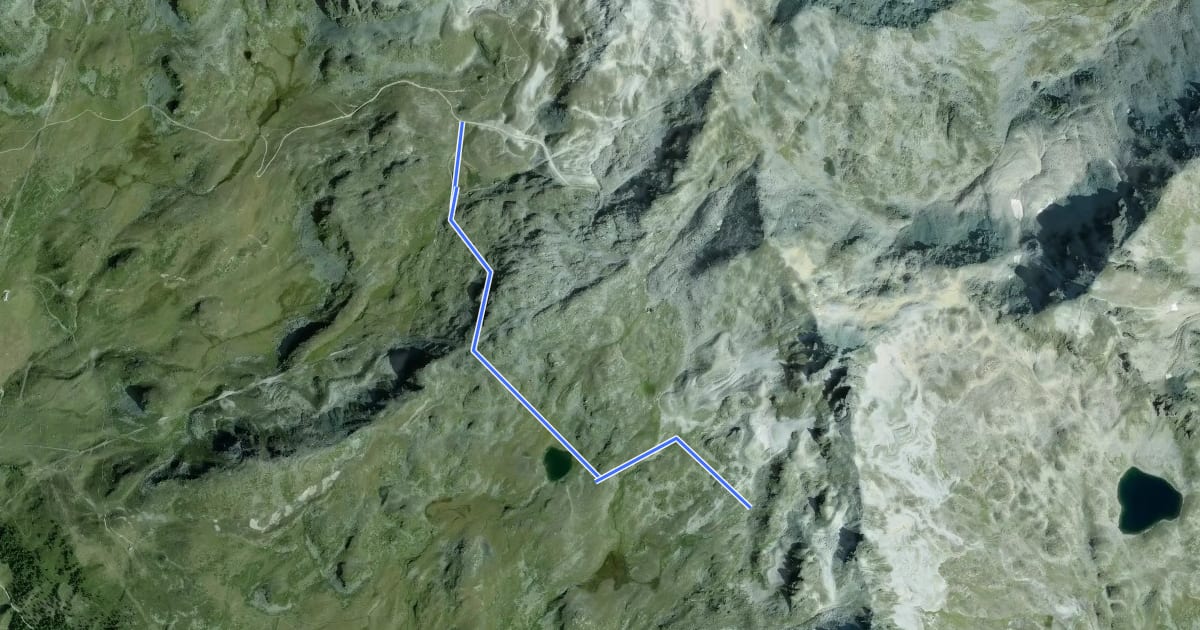 Маршрут Meidpass-Lac de Bella Tola на спутниковом снимке