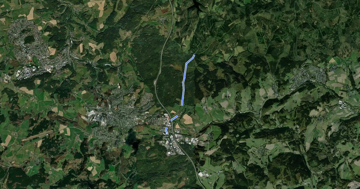 Маршрут Meinerzhagen (19) - (35) Meinerzhagen на спутниковом снимке