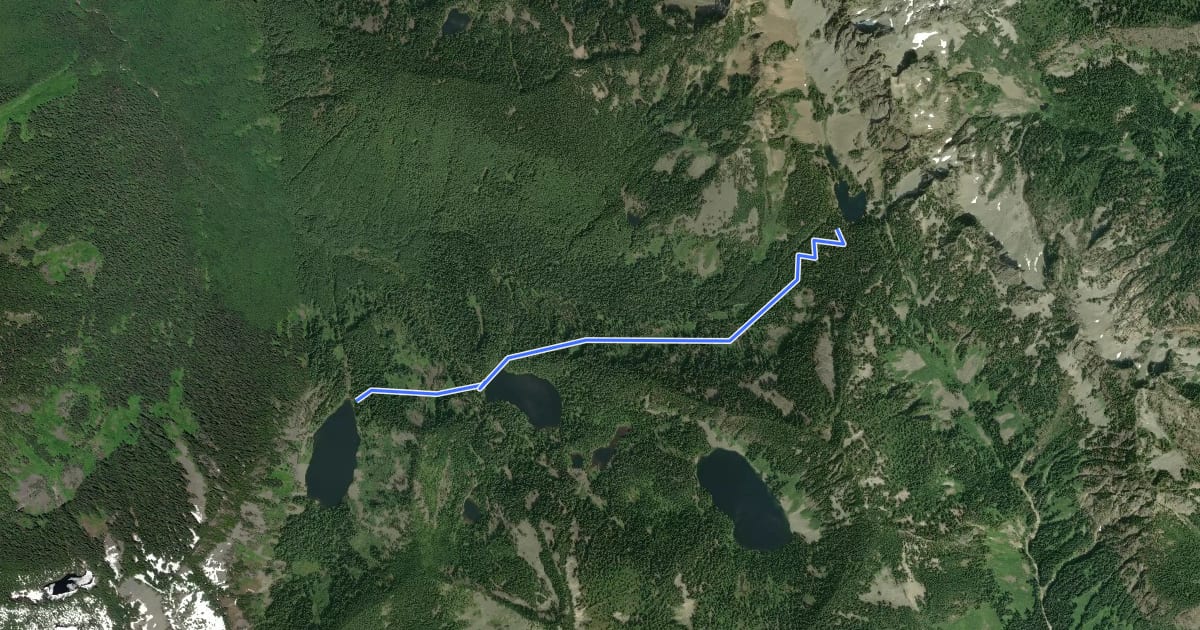 Маршрут Melakwa Lake Trail на спутниковом снимке