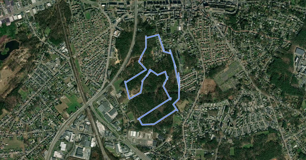 Маршрут Melberg Rode driehoek wandeling на спутниковом снимке