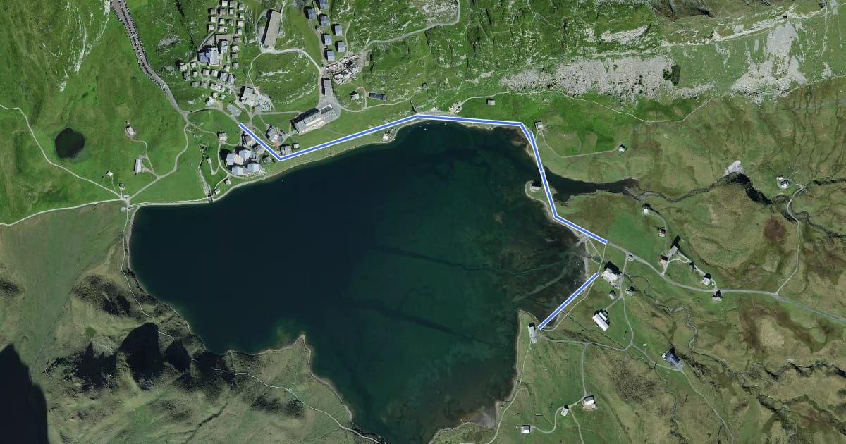 Маршрут Melchsee-Frutt - Melchsee на спутниковом снимке