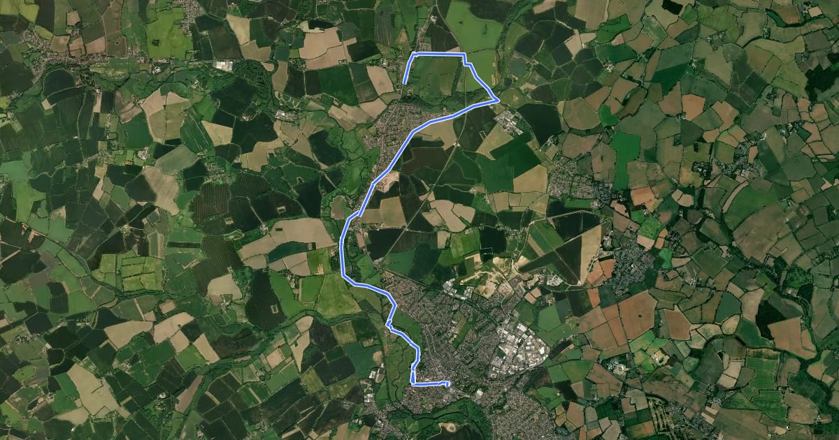 Маршрут Melford Hall to Sudbury Mill Walk, Melford Hall на спутниковом снимке