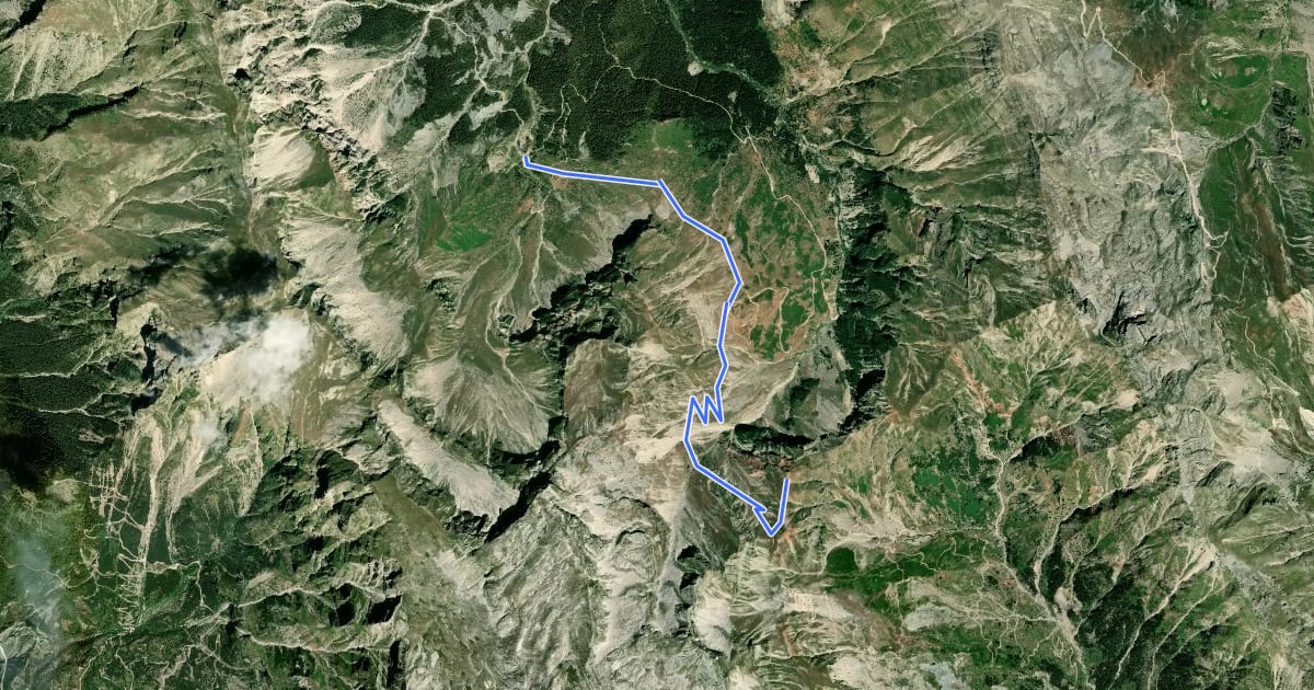 Маршрут Melissourgoi Afti Trail на спутниковом снимке