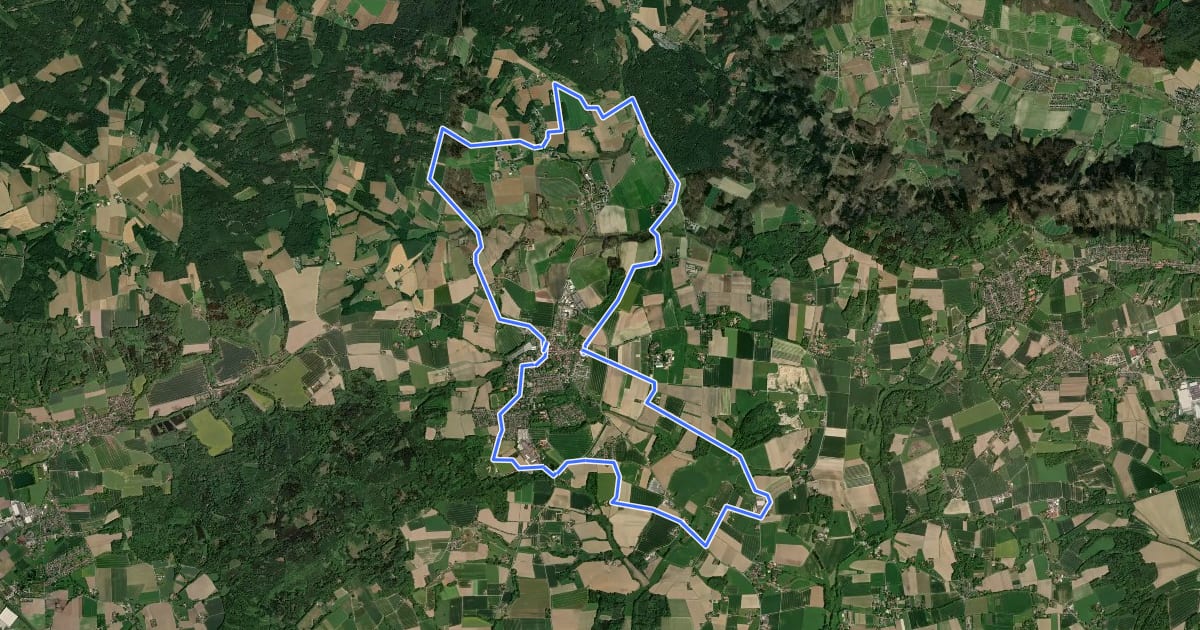 Маршрут Melle 2 - Rundweg Melle-Buer на спутниковом снимке