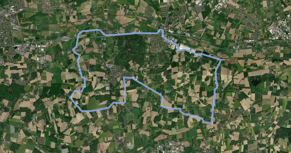 Маршрут Melle 3 - Rundweg Riemsloh/Bruchmühlen на спутниковом снимке