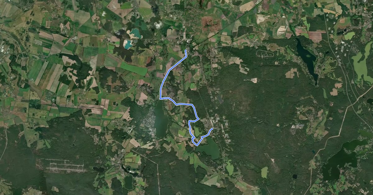 Маршрут Mellenseer Heideweg на спутниковом снимке