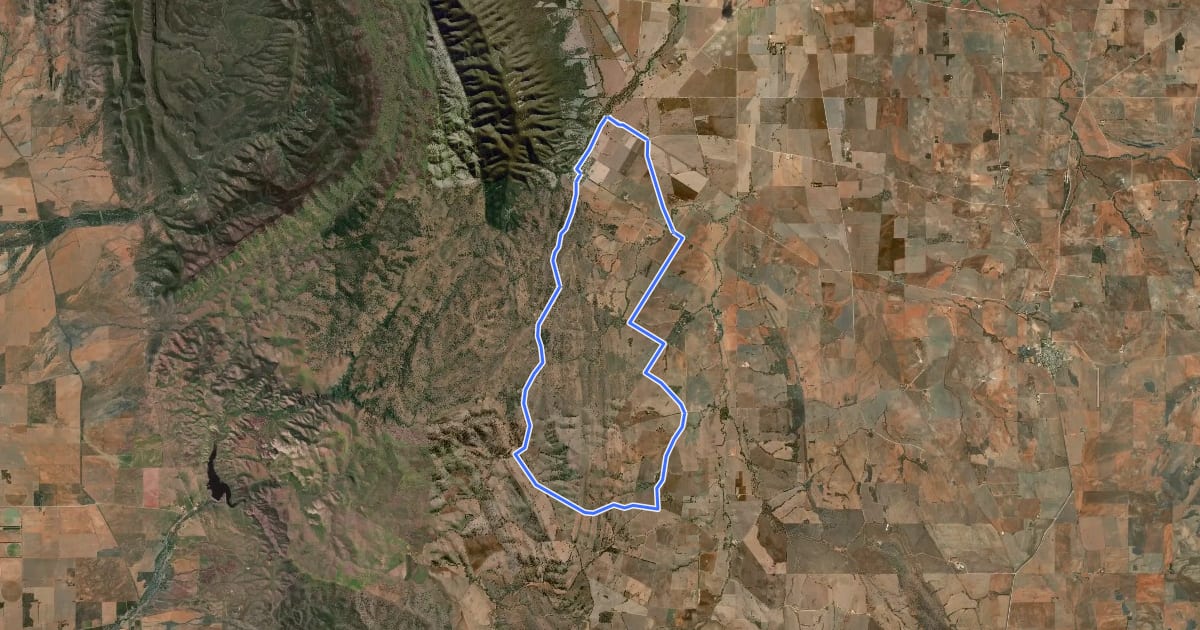 Маршрут Melrose Silo Loop Trail на спутниковом снимке