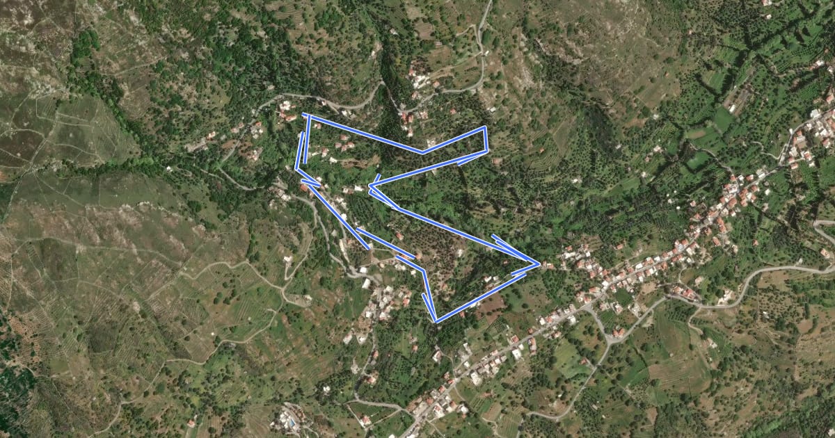 Маршрут Menites Circular Route на спутниковом снимке