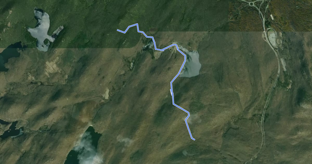 Маршрут Menomine Trail на спутниковом снимке