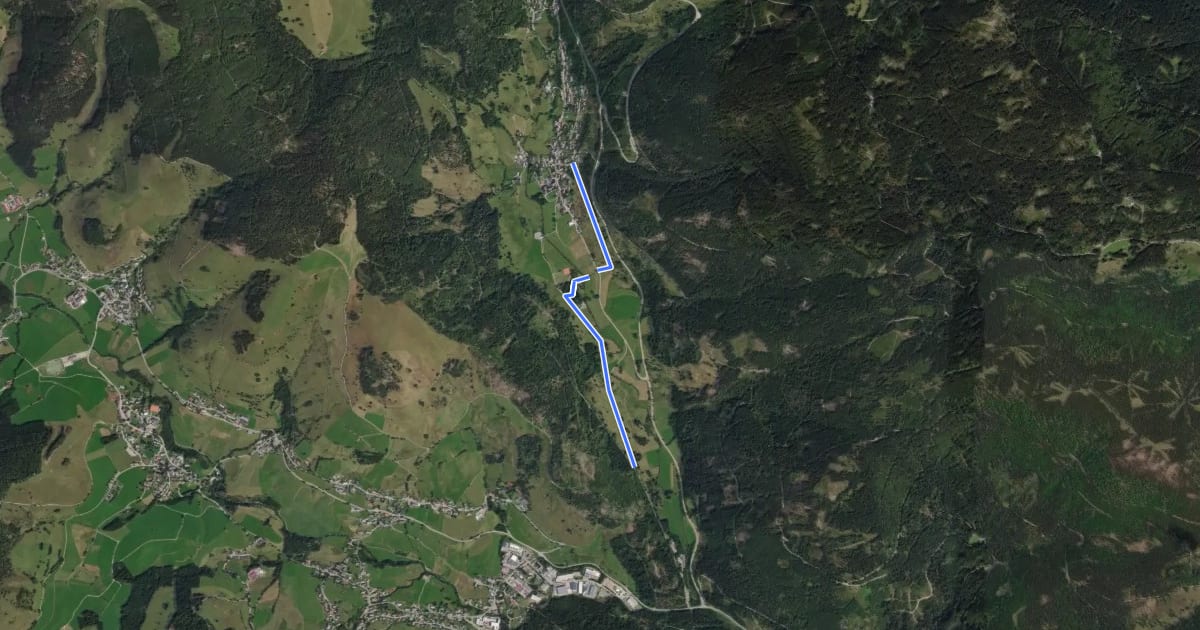 Маршрут Menzenschwand Kapellenweg - Stockmättle на спутниковом снимке