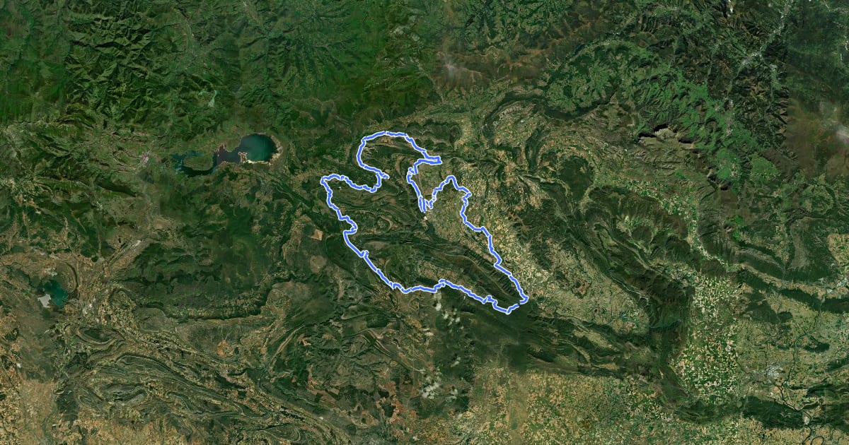 Маршрут Merindades Bike Race 2022 на спутниковом снимке