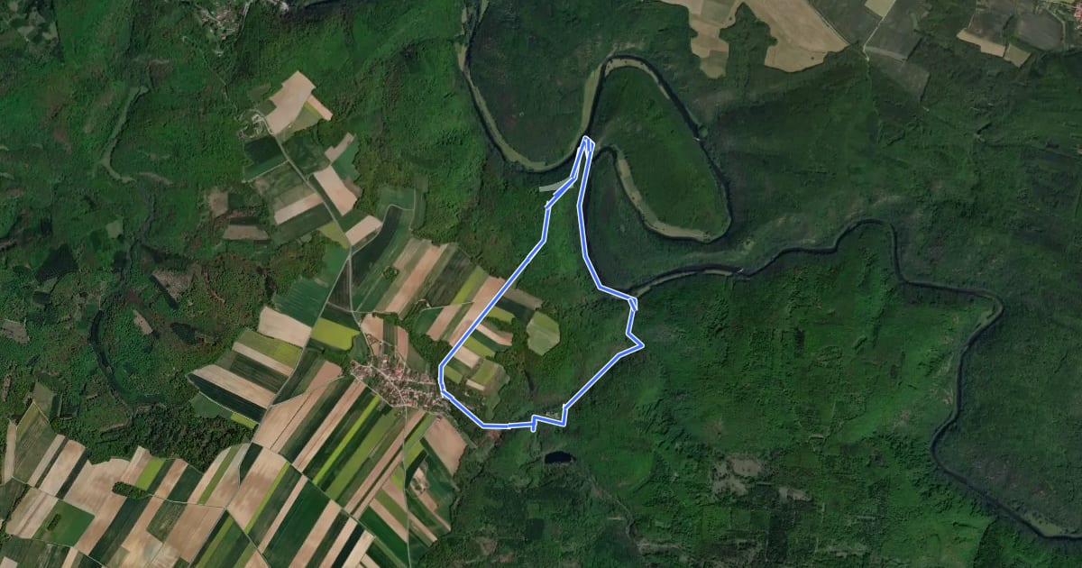 Маршрут Merkersdorfer Rundwanderweg на спутниковом снимке