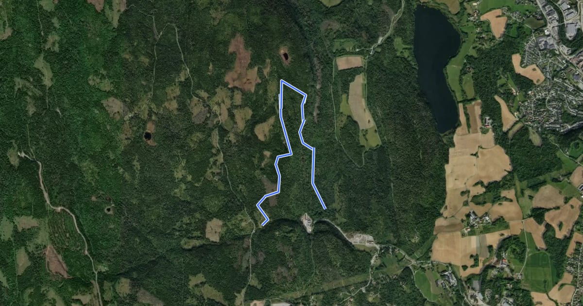 Маршрут Merket sti til Ramsåsen на спутниковом снимке