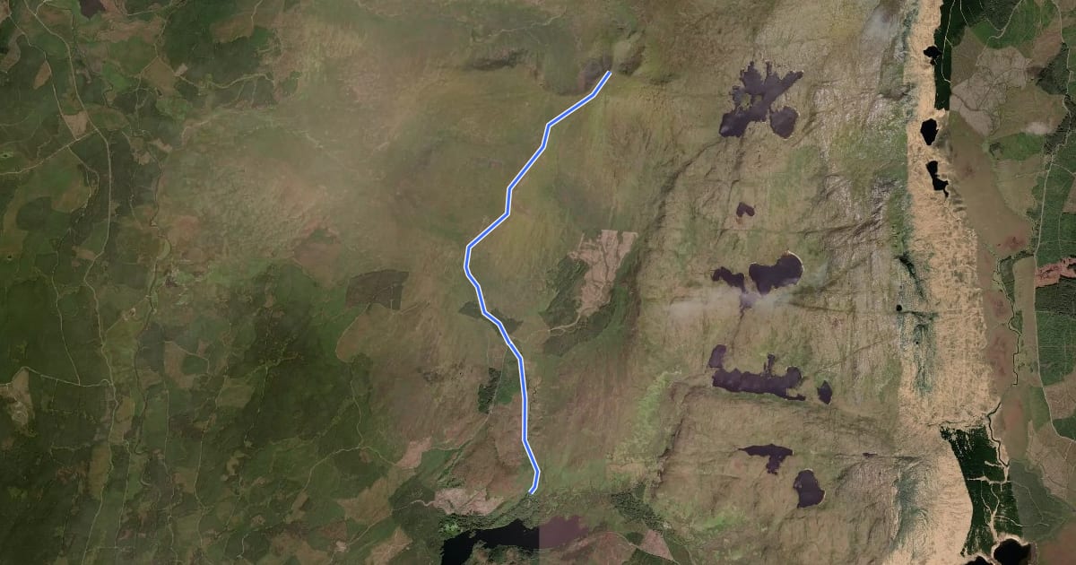 Маршрут Merrick Trail на спутниковом снимке