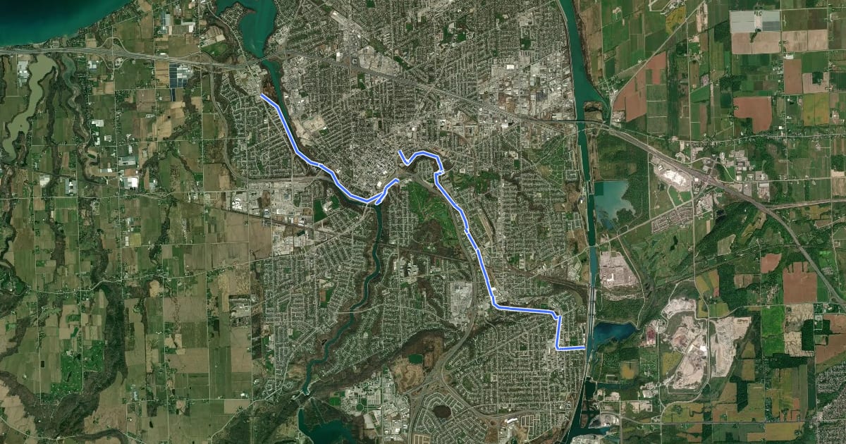Маршрут Merritt Trail на спутниковом снимке