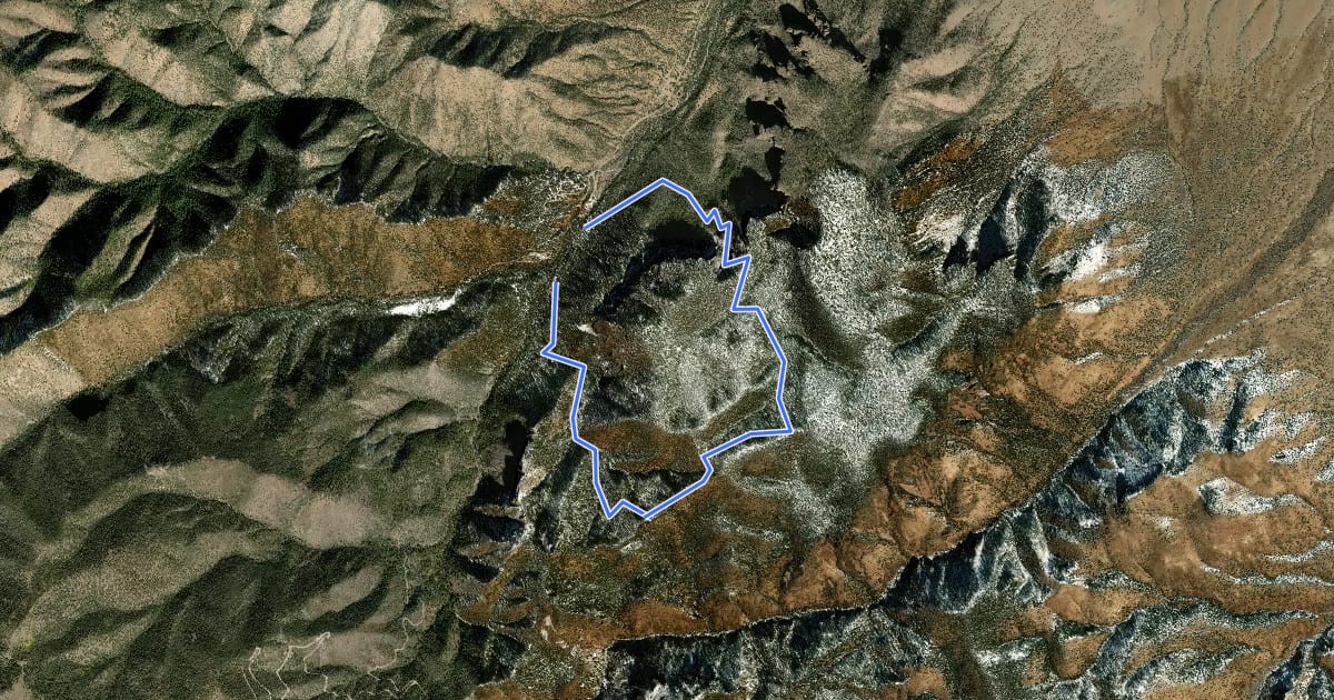 Маршрут Mesa Trail на спутниковом снимке