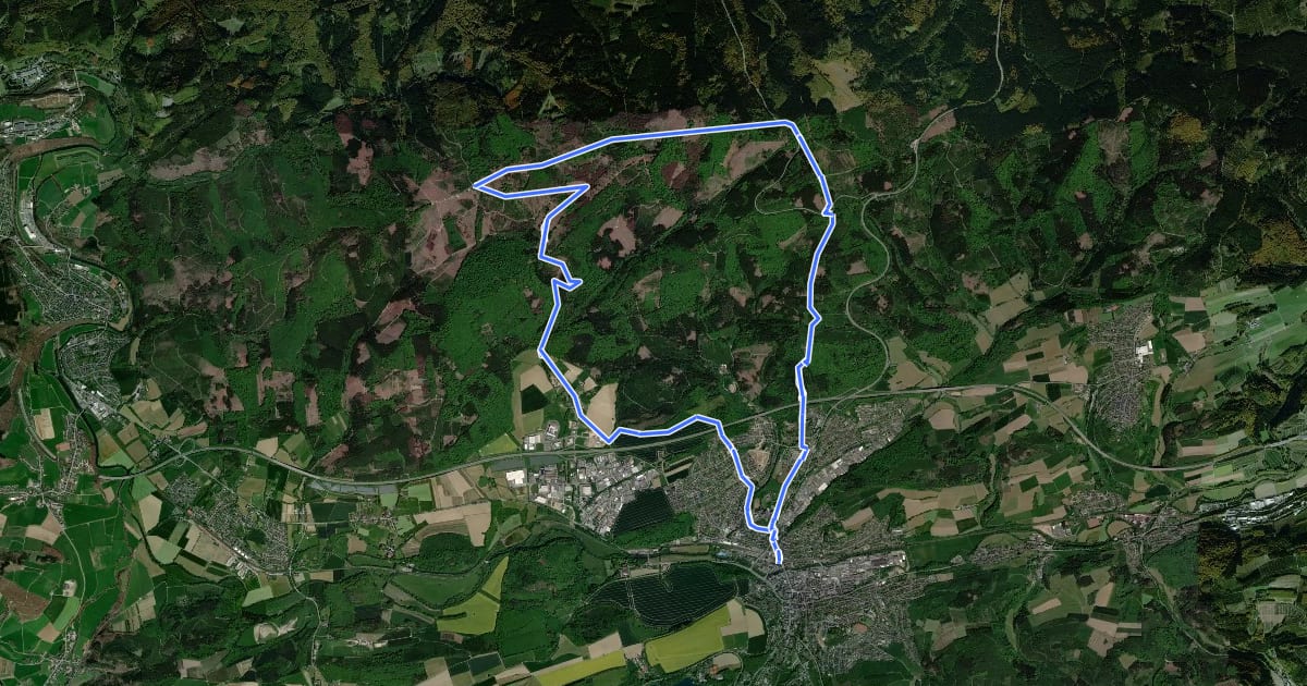 Маршрут Meschede Rundwanderweg M3 на спутниковом снимке
