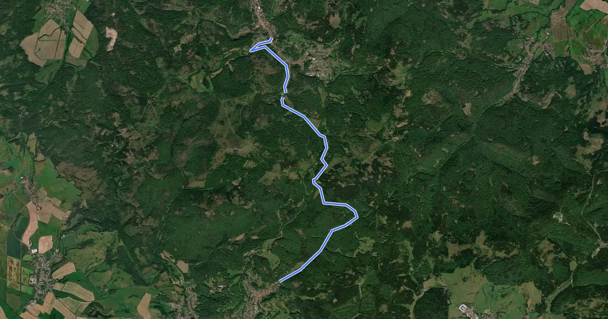 Маршрут Messerweg на спутниковом снимке