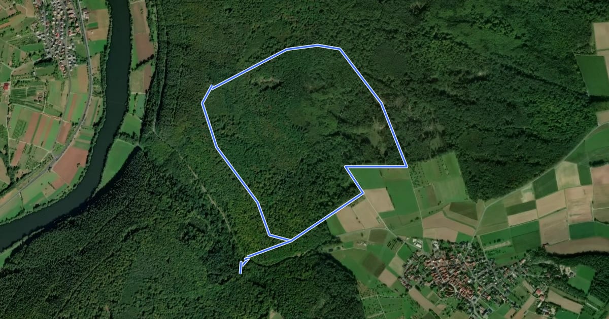 Маршрут Methusalem Wanderweg Blaue Route на спутниковом снимке