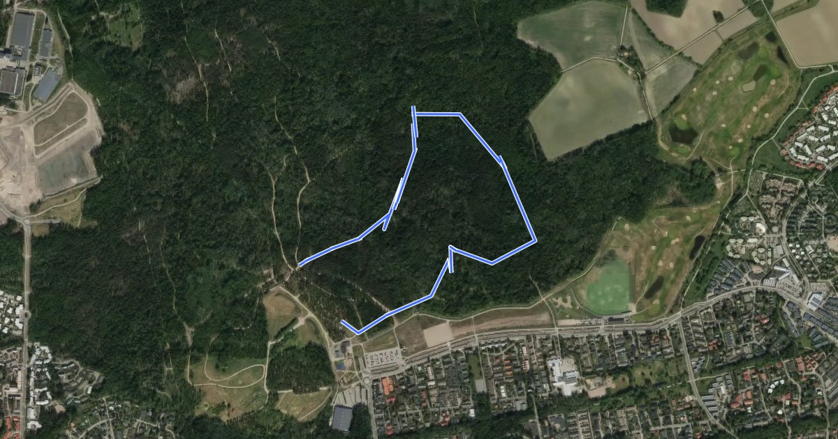 Маршрут Metsäpolku на спутниковом снимке