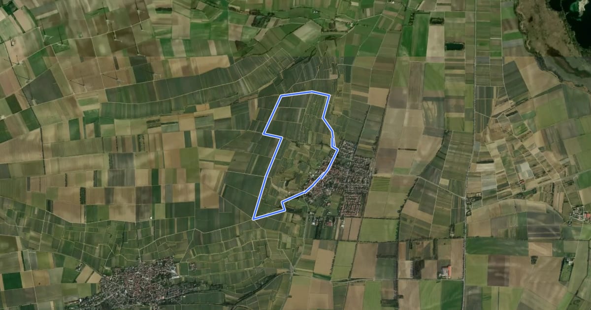 Маршрут Mettenheim P: Panoramaweg на спутниковом снимке