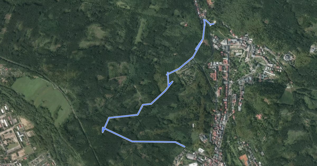 Маршрут Metternichova cesta на спутниковом снимке