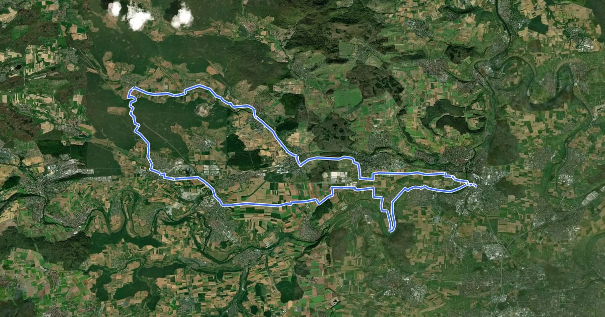 Маршрут Mettertal-Tour- 3B3 - на спутниковом снимке