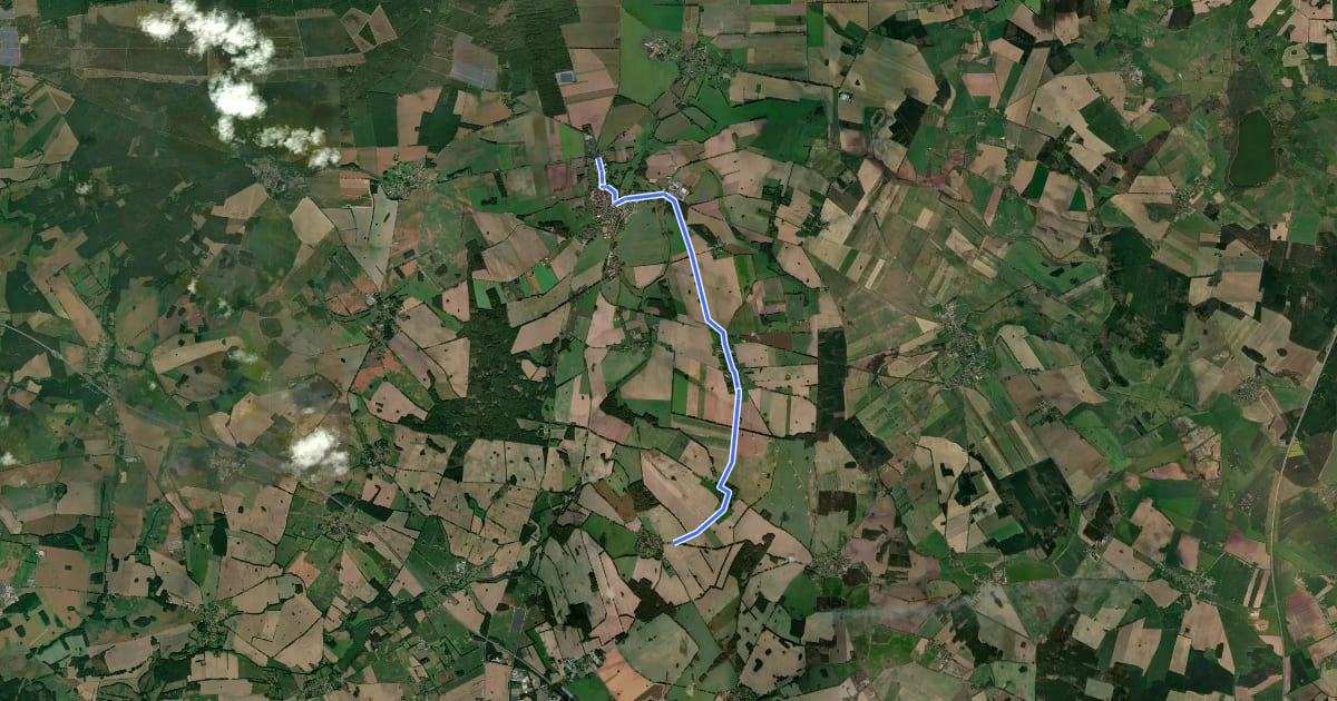 Маршрут Meyenburg (90) - Meyenburg (98) на спутниковом снимке