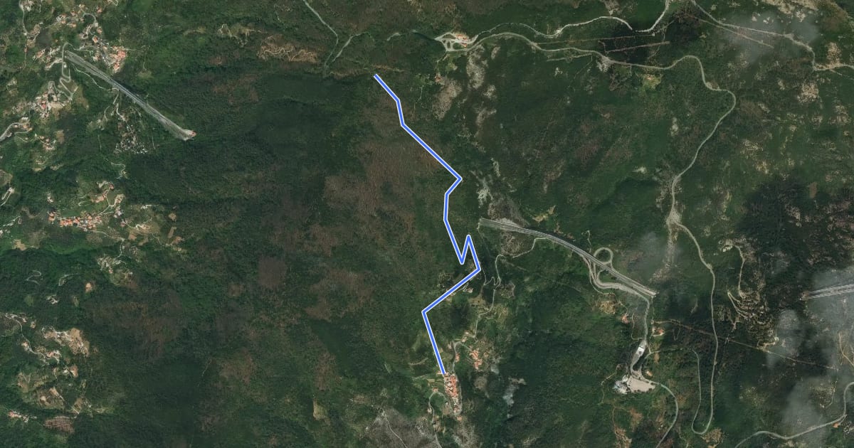 Маршрут Mezzema – Casa Rollina – Monte Salto del Cavallo на спутниковом снимке