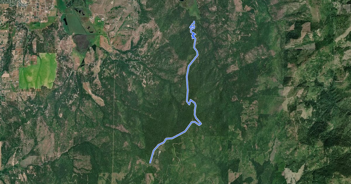 Маршрут Mica Peak на спутниковом снимке