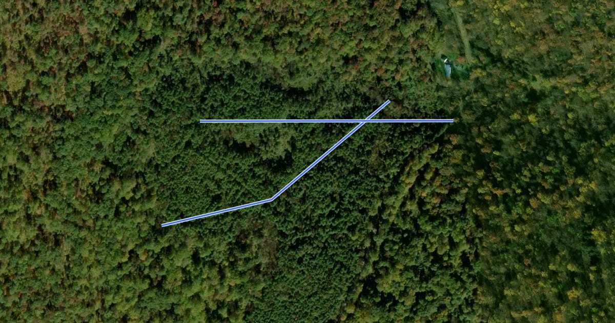 Маршрут Michaux - Plantation Trail на спутниковом снимке