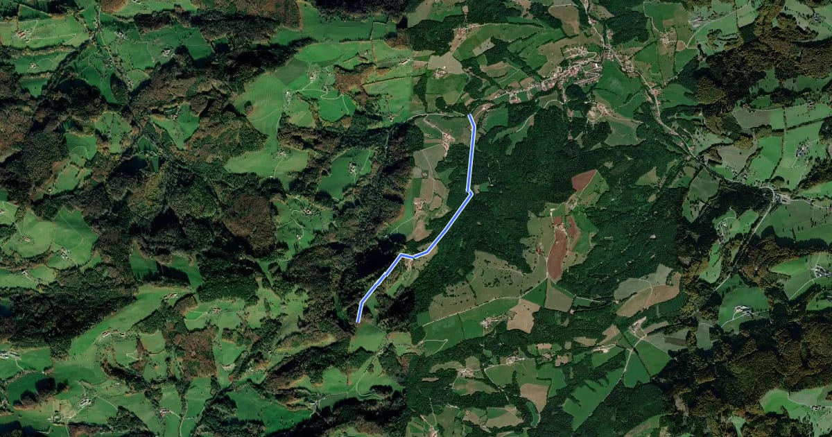 Маршрут Michelbach - Kukubauerhütte на спутниковом снимке