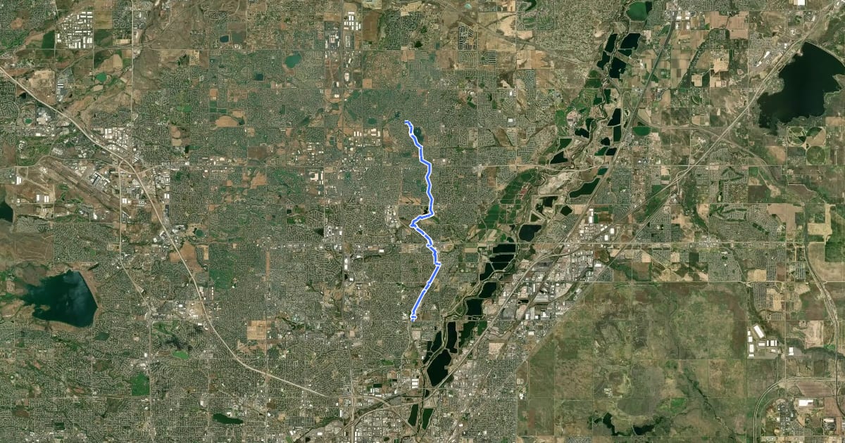 Маршрут Mid-Town Trail на спутниковом снимке