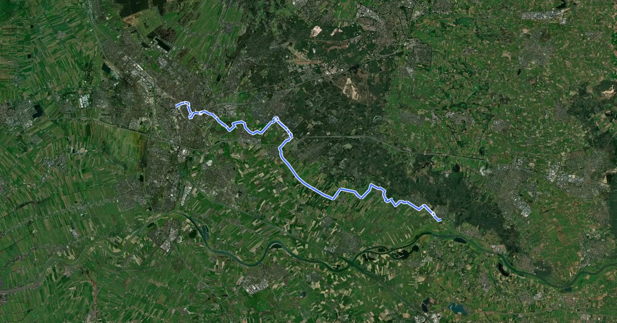 Маршрут Midden-Nederlandroute - 04 - Utrecht - Amerongen на спутниковом снимке