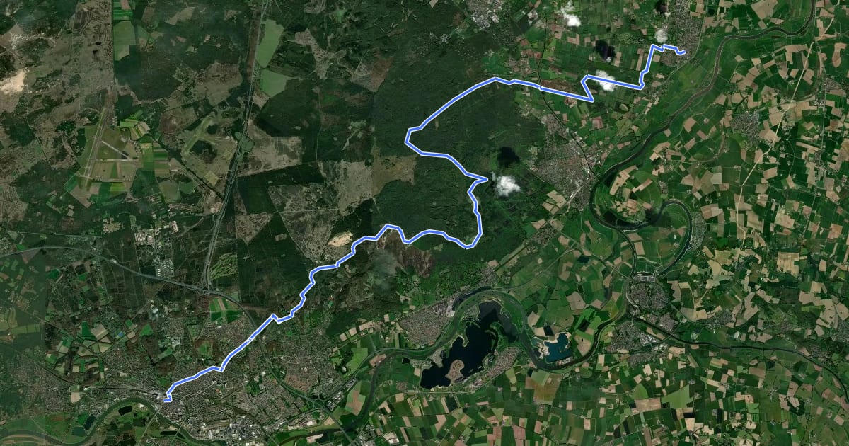 Маршрут Midden-Nederlandroute - 06 - Arnhem - Dieren на спутниковом снимке