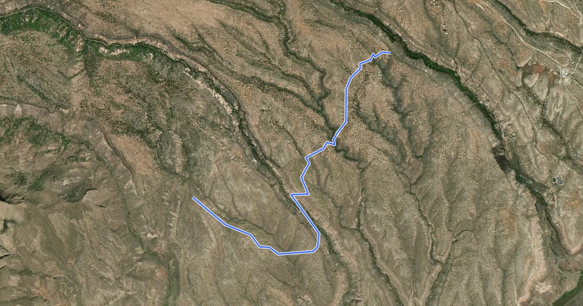 Маршрут Middle Alamo Trail на спутниковом снимке