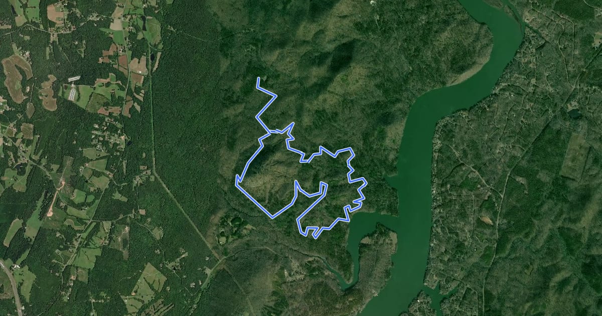Маршрут Middle Loop Trail на спутниковом снимке
