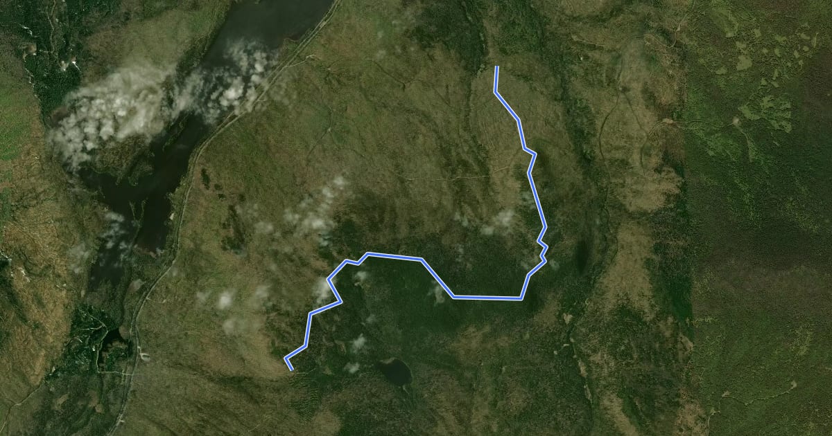 Маршрут Middle Mountain Trail на спутниковом снимке