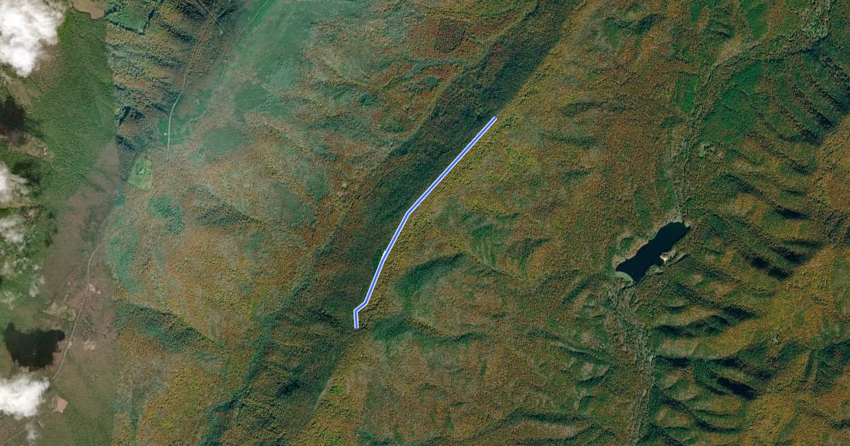 Маршрут Middle Mountain Trail на спутниковом снимке