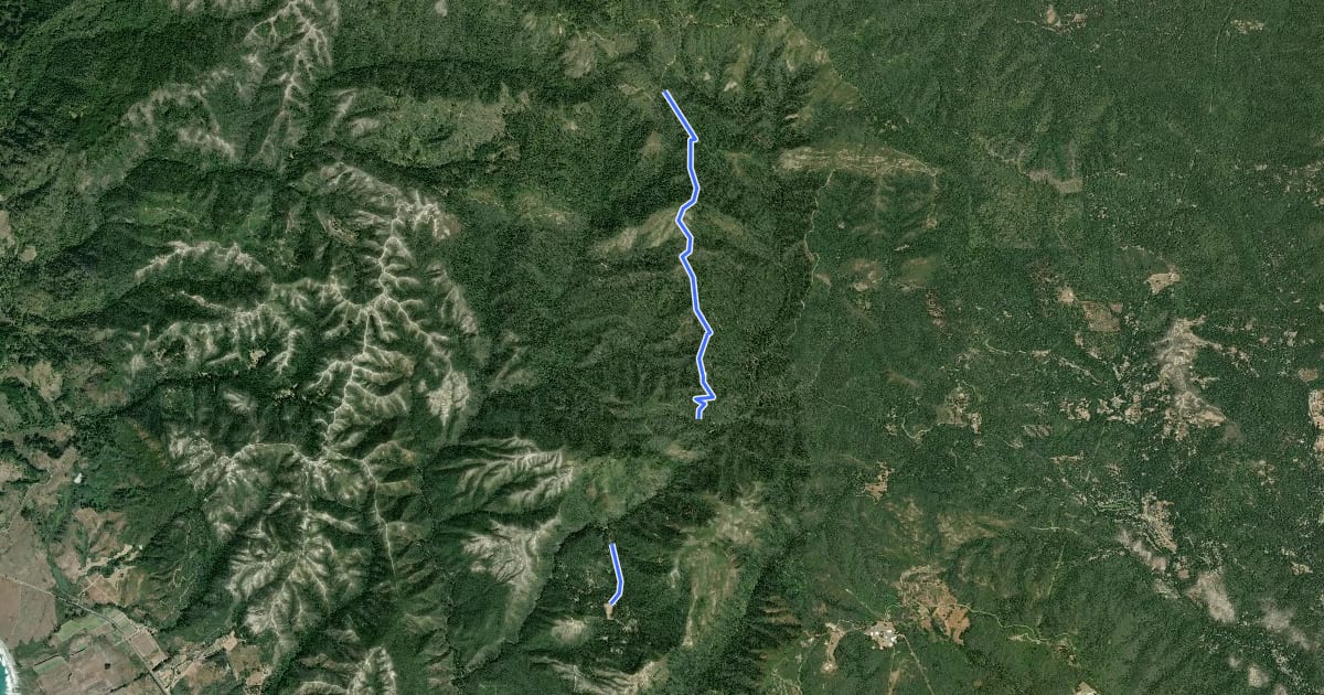 Маршрут Middle Ridge на спутниковом снимке