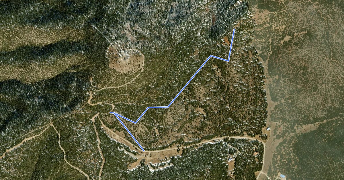 Маршрут Middle Trail на спутниковом снимке