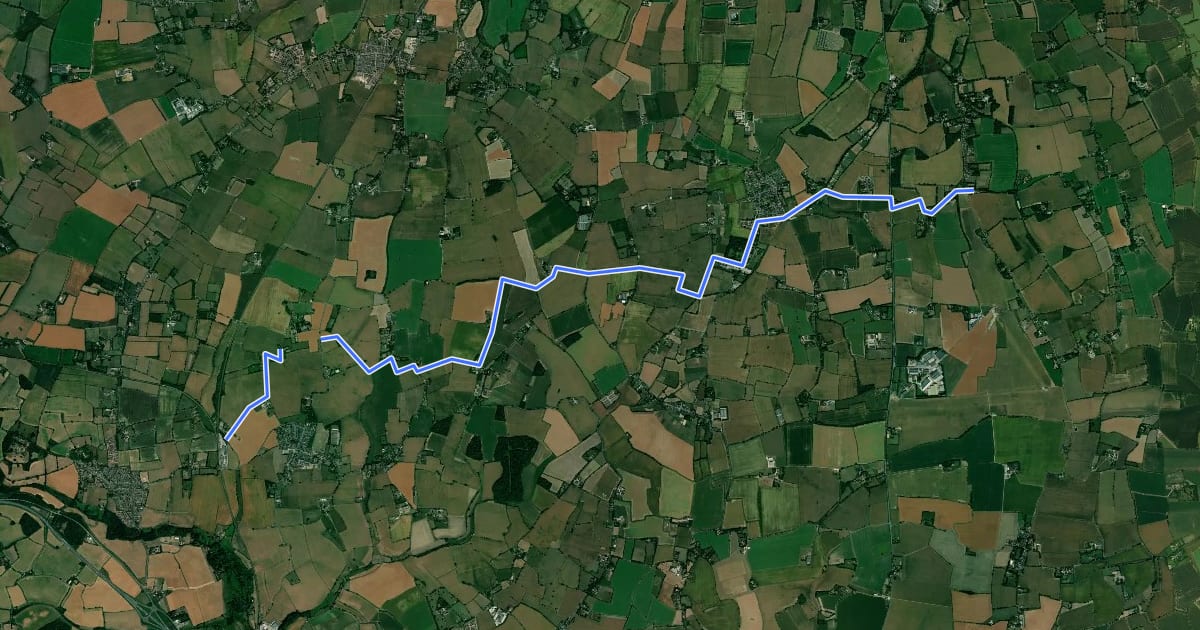 Маршрут Middy Railway Footpath на спутниковом снимке